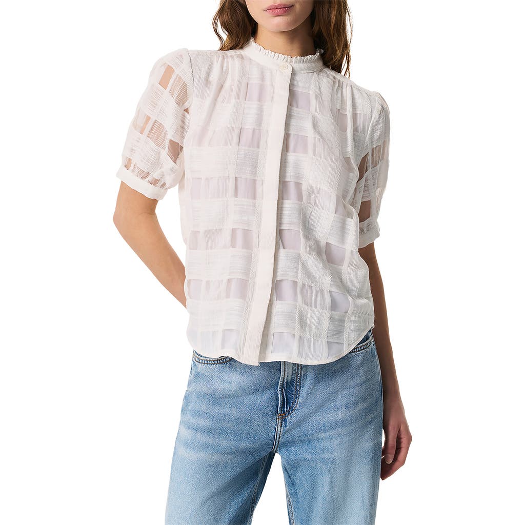 Rag & Bone Jordan Plaid Weave Button-up Shirt In White