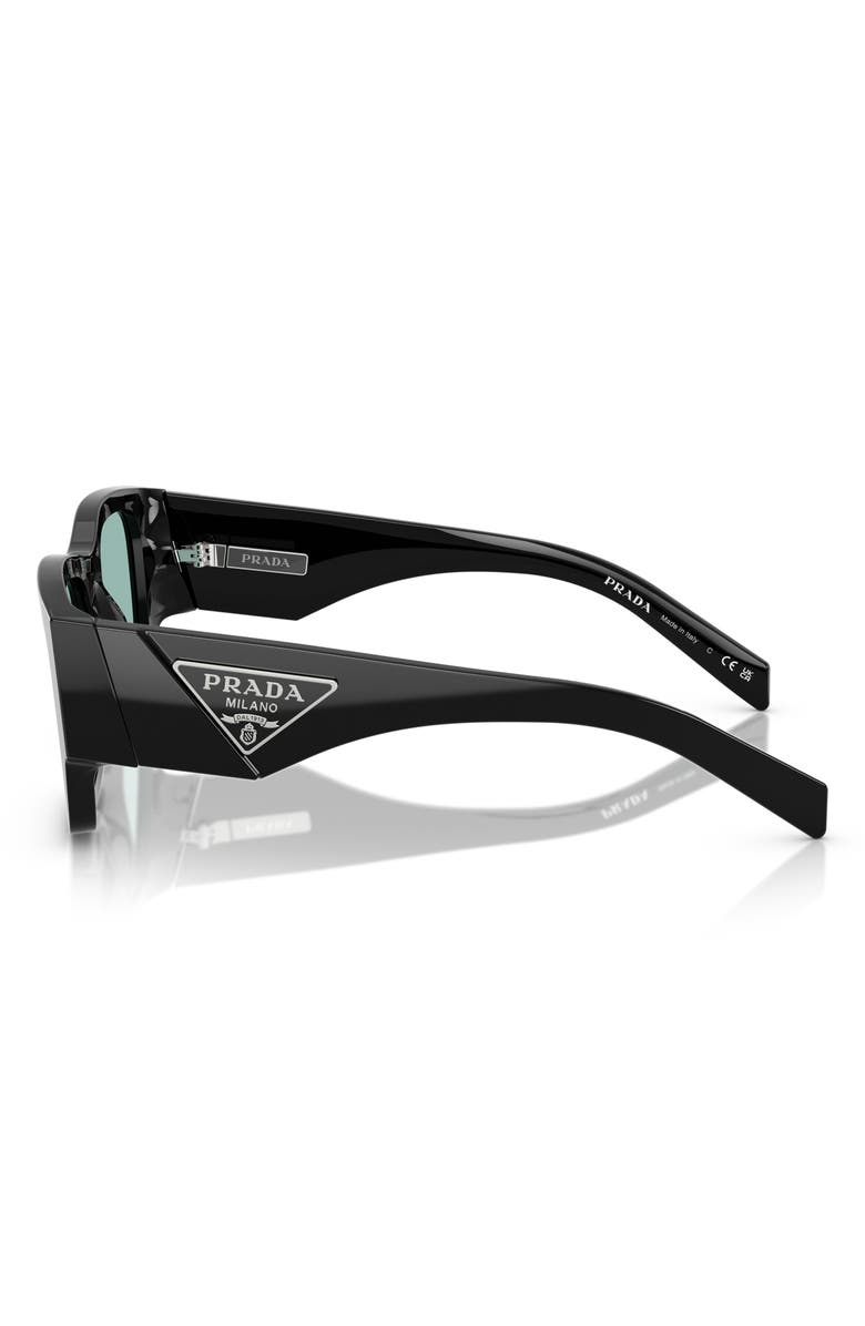 Prada 54mm Square Sunglasses, Alternate, color, Black Green