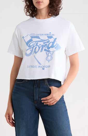 Ford Flag Crop Cotton Graphic T-Shirt