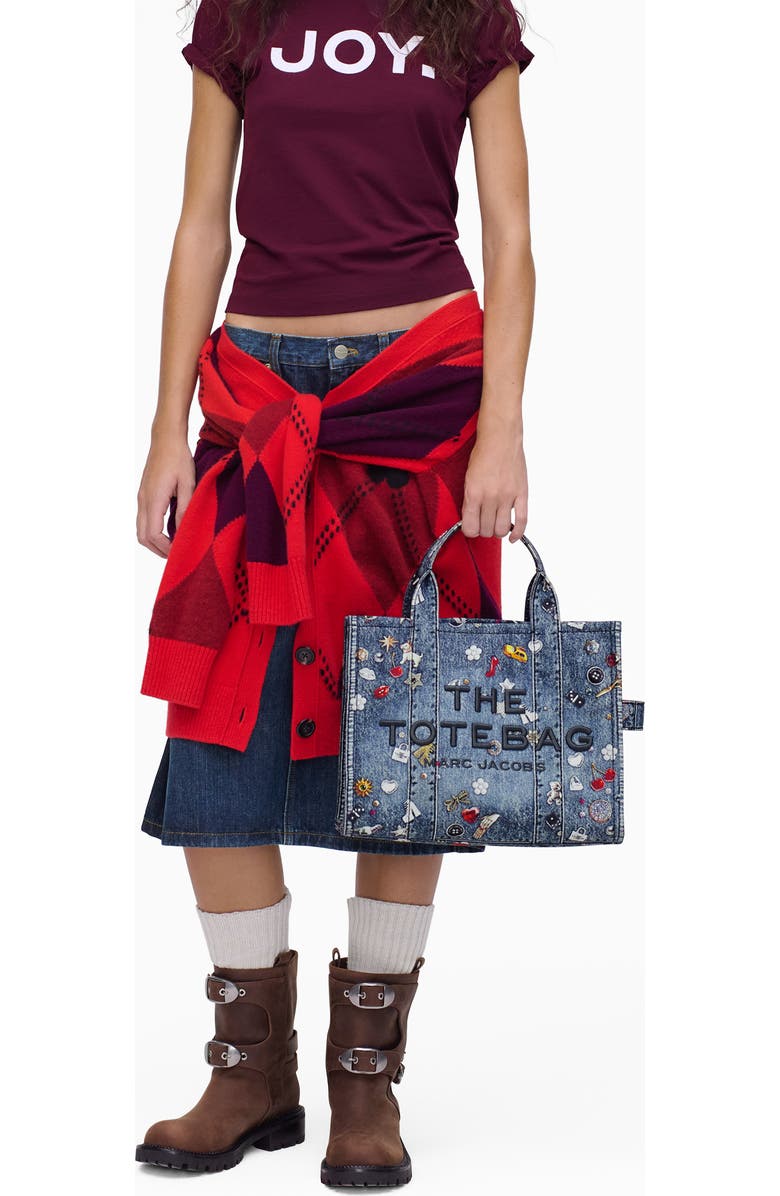 Marc Jacobs THE MEDIUM TOTE, Alternate, color, Medium Wash Multi