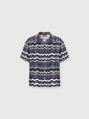 UM Bowling Shirt In Viscose With Zigzag Print