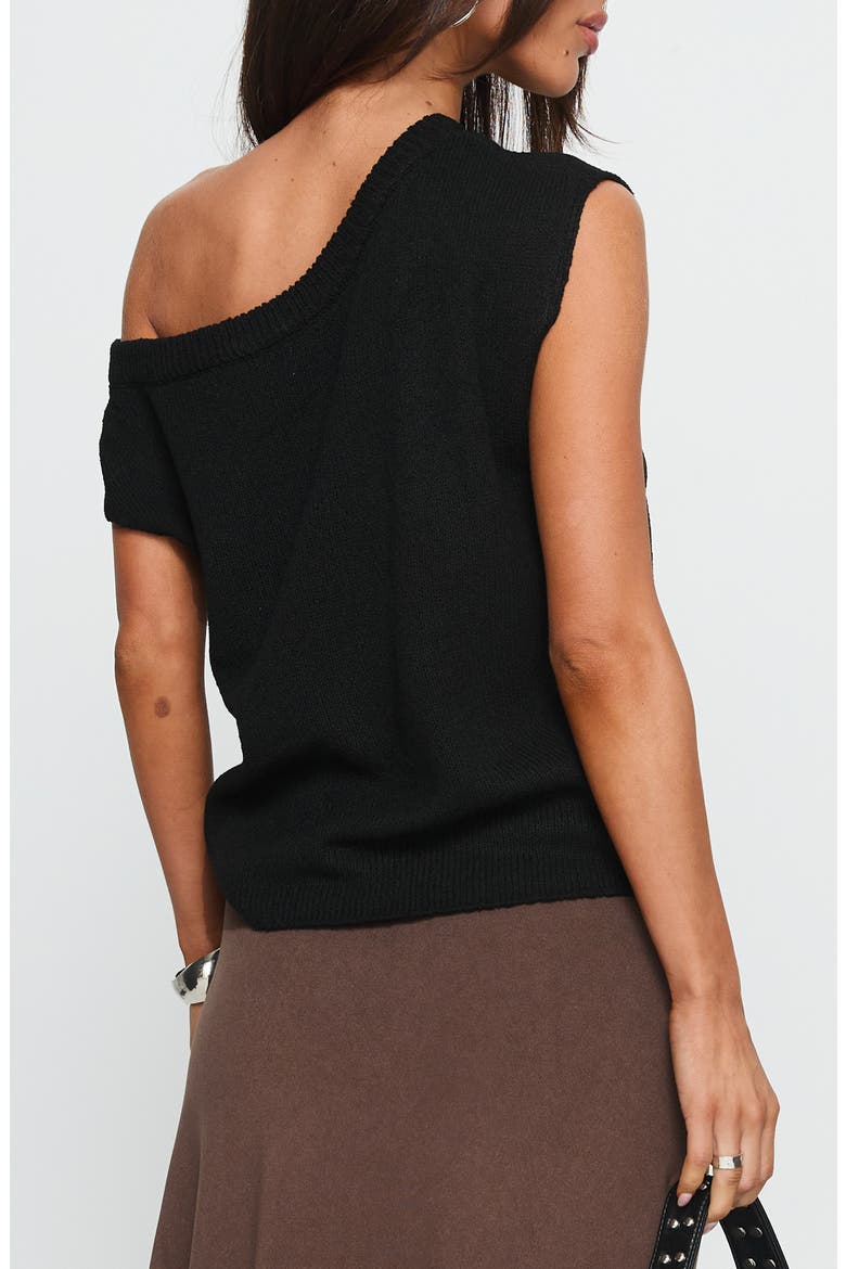 Ashfield One-Shoulder Sweater, Alternate, color, BLACK