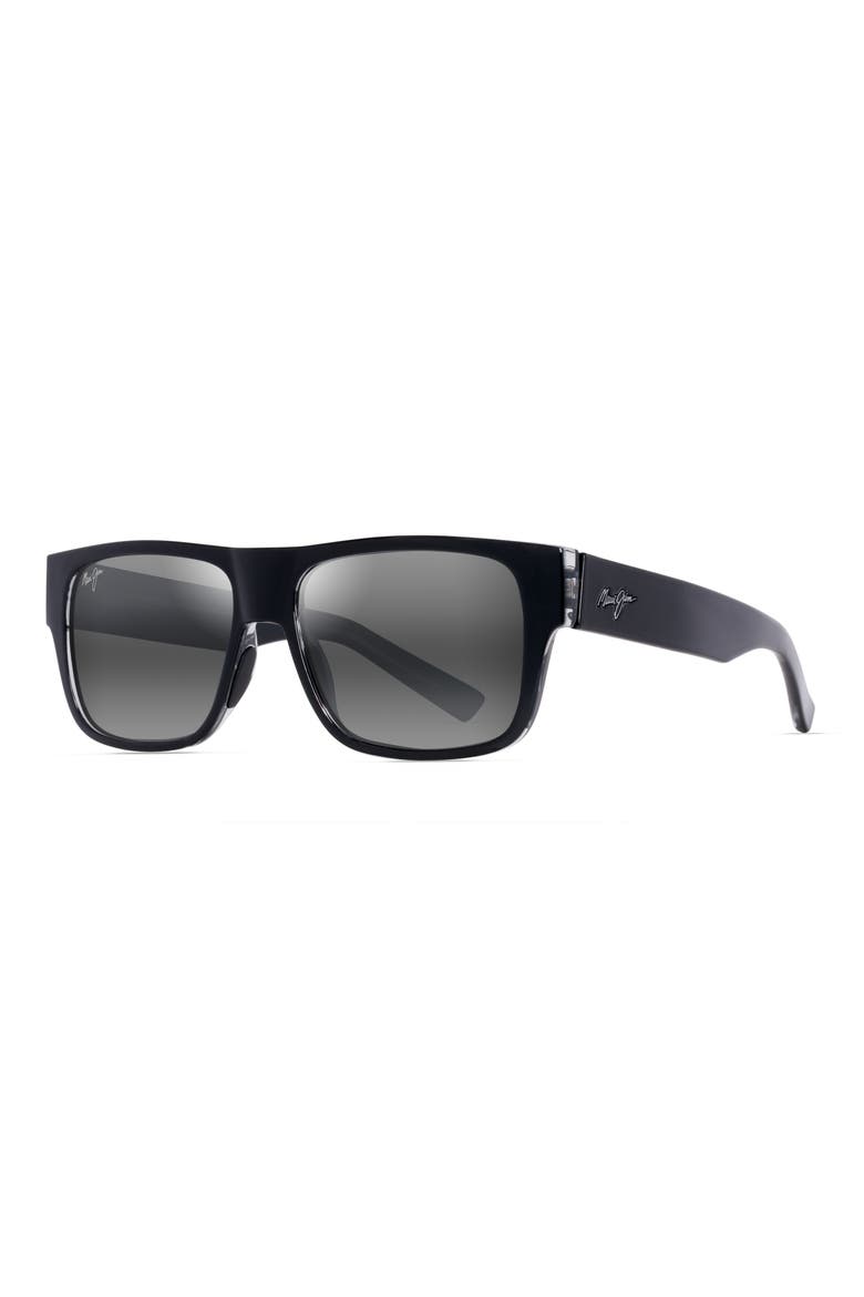 Keahi 56mm PolarizedPlus2® Rectangular Sunglasses, Alternate, color, BLACK