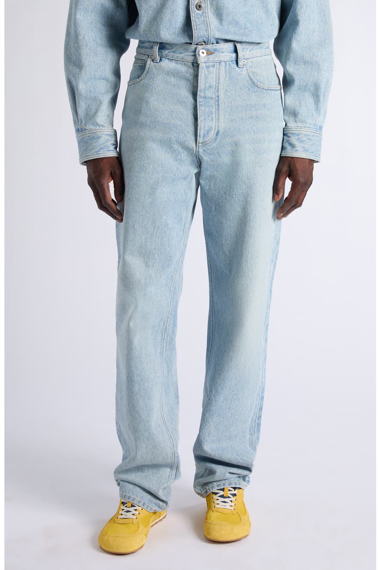 Wide Leg Sky Bleached Denim Jeans, Main, color, LIGHT BLEACH