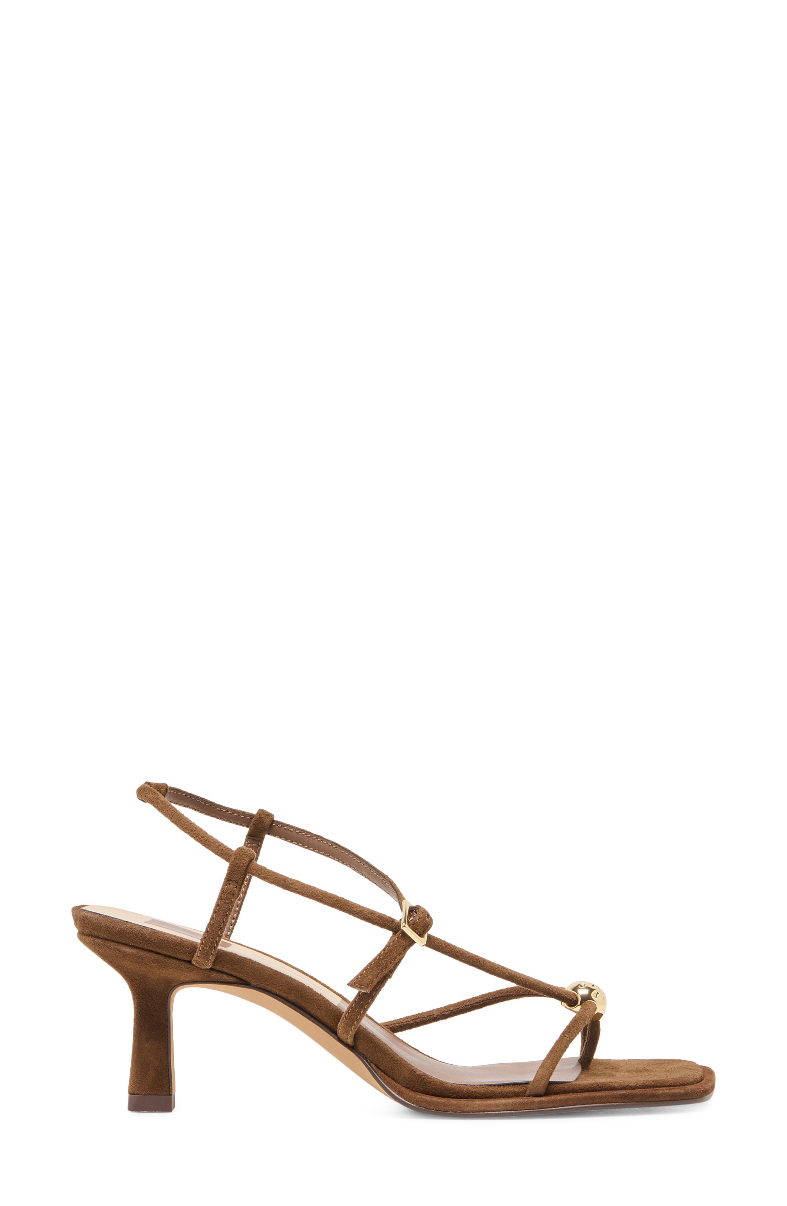 Mylee Heels Sandal, Alternate, color, CHESTNUT SUEDE