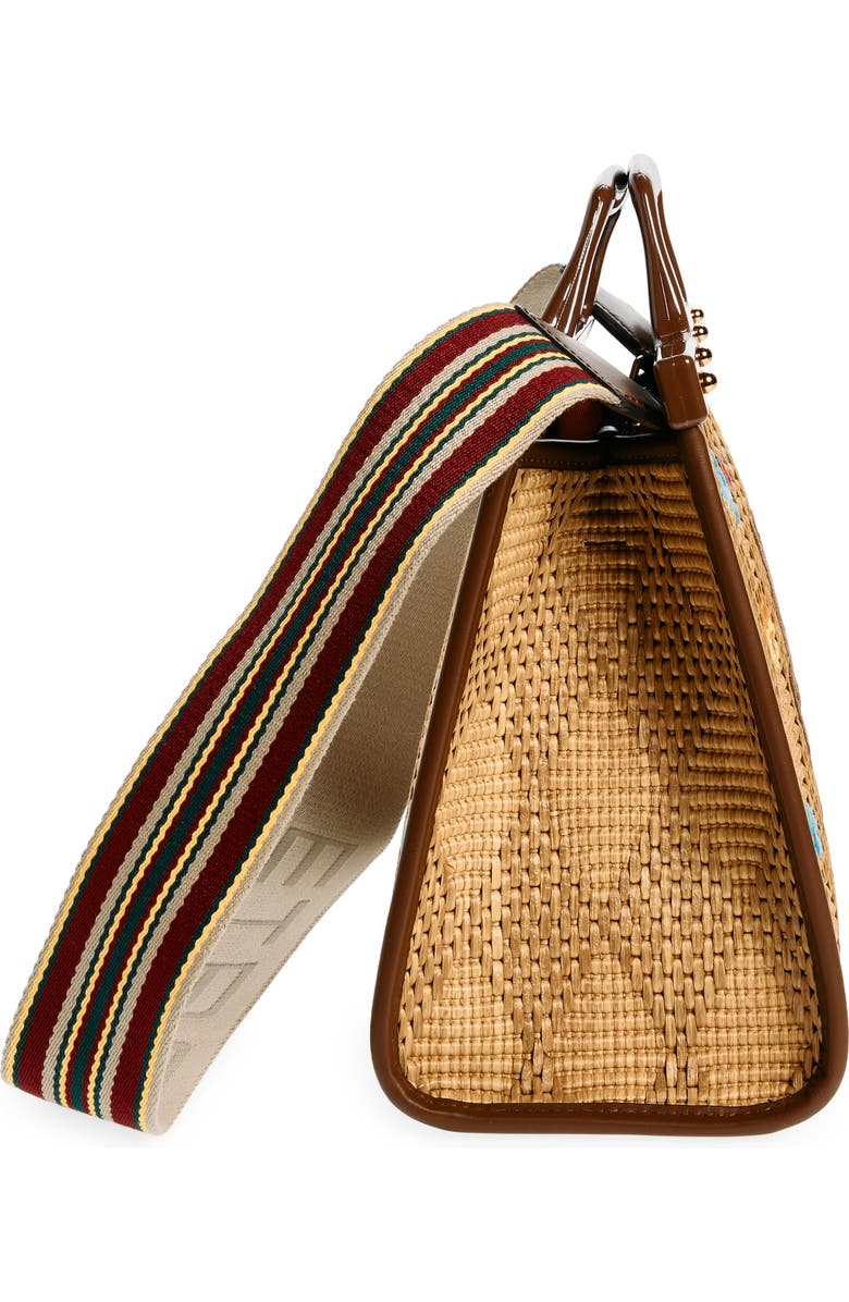Etro Medium Love Trotter Straw Shopper, Alternate, color,