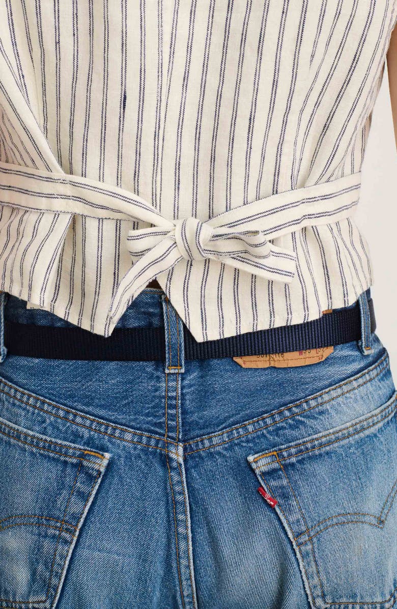 Alex Mill Mathilde Stripe Linen Vest, Alternate, color,