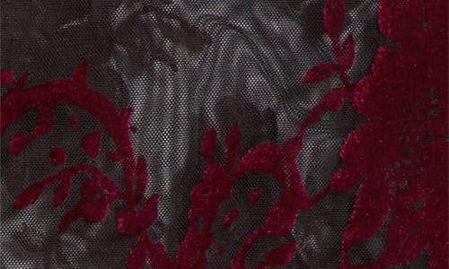 Kilo Brava Floral Flocked High Waist Briefs In Purple