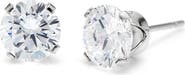 Brook and York Men's Sterling Silver Round Cubic Zirconia Stud Earrings