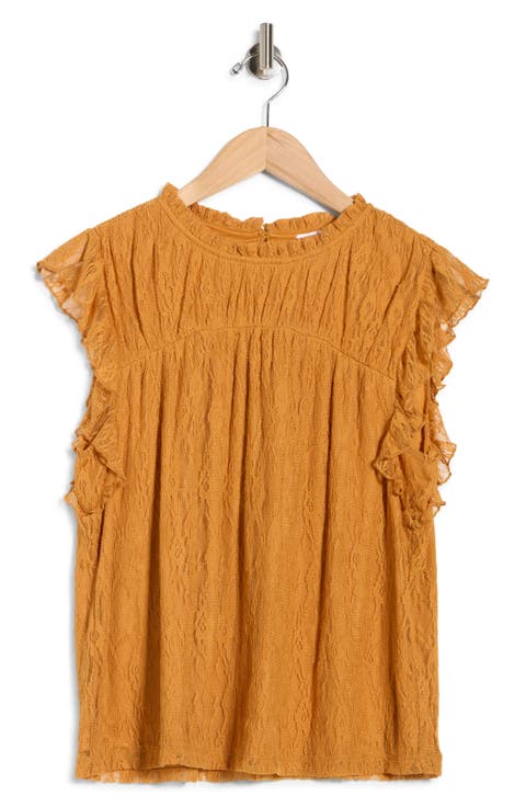 Flutter Sleeve Lace Top