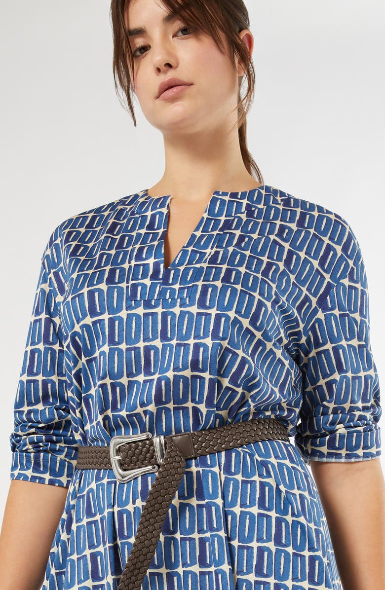 Marina Rinaldi Ancella Cotton Jersey Midi Dress, Alternate, color, Navy