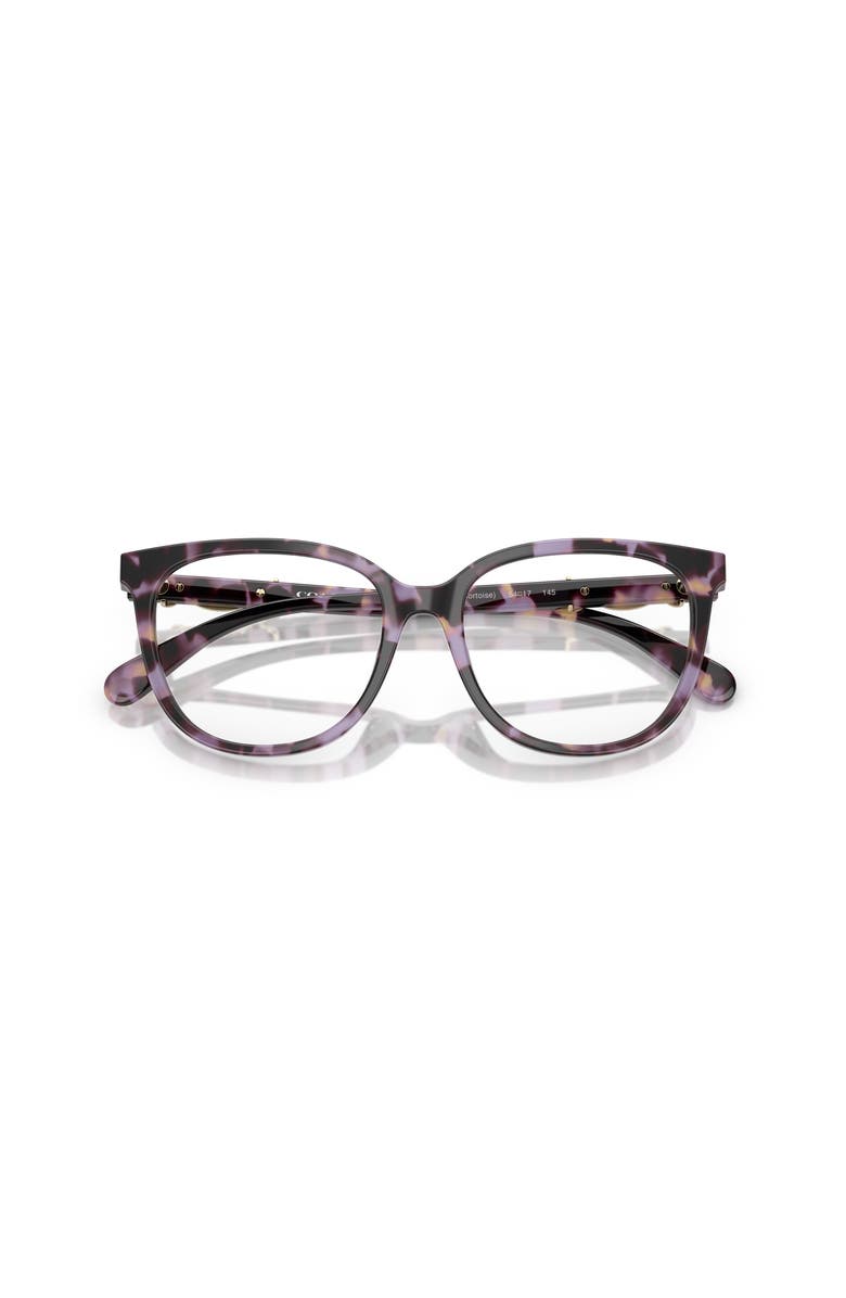 COACH 54mm Square optical glasses, Alternate, color, Violet
