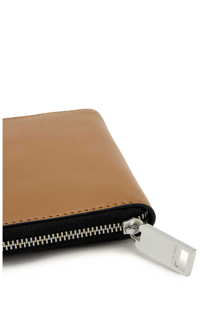 Lena Hex Leather Zip Wallet, Alternate, color, TOFFEE BROWN