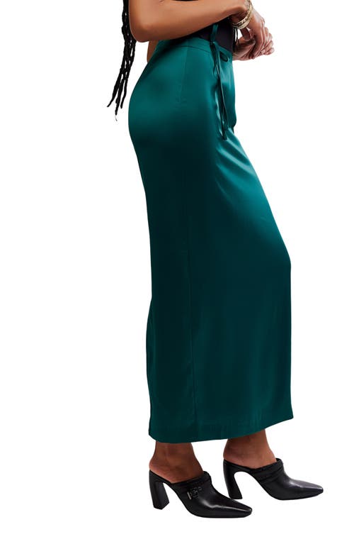 Free People Rosetto Column Maxi Skirt In Green