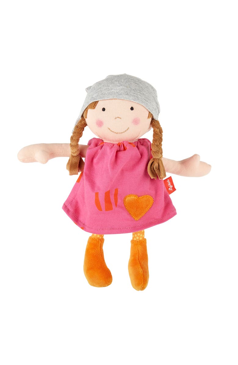 sigikid Plush Doll with Pink Outfit, Main, color, Multicolored