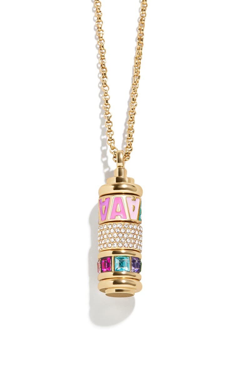 Initial Spinner Pendant Necklace, Main, color, GOLD A