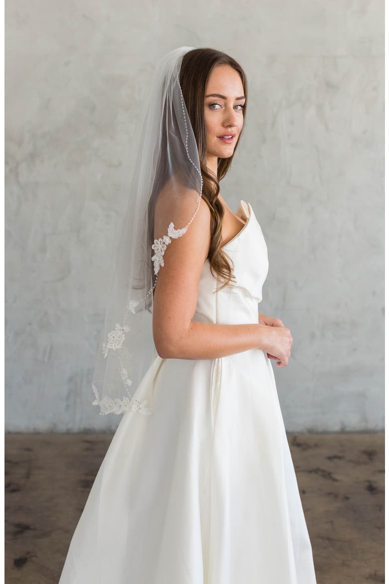 Dyann Tulle Veil (Nordstrom Exclusive), Alternate, color, IVORY