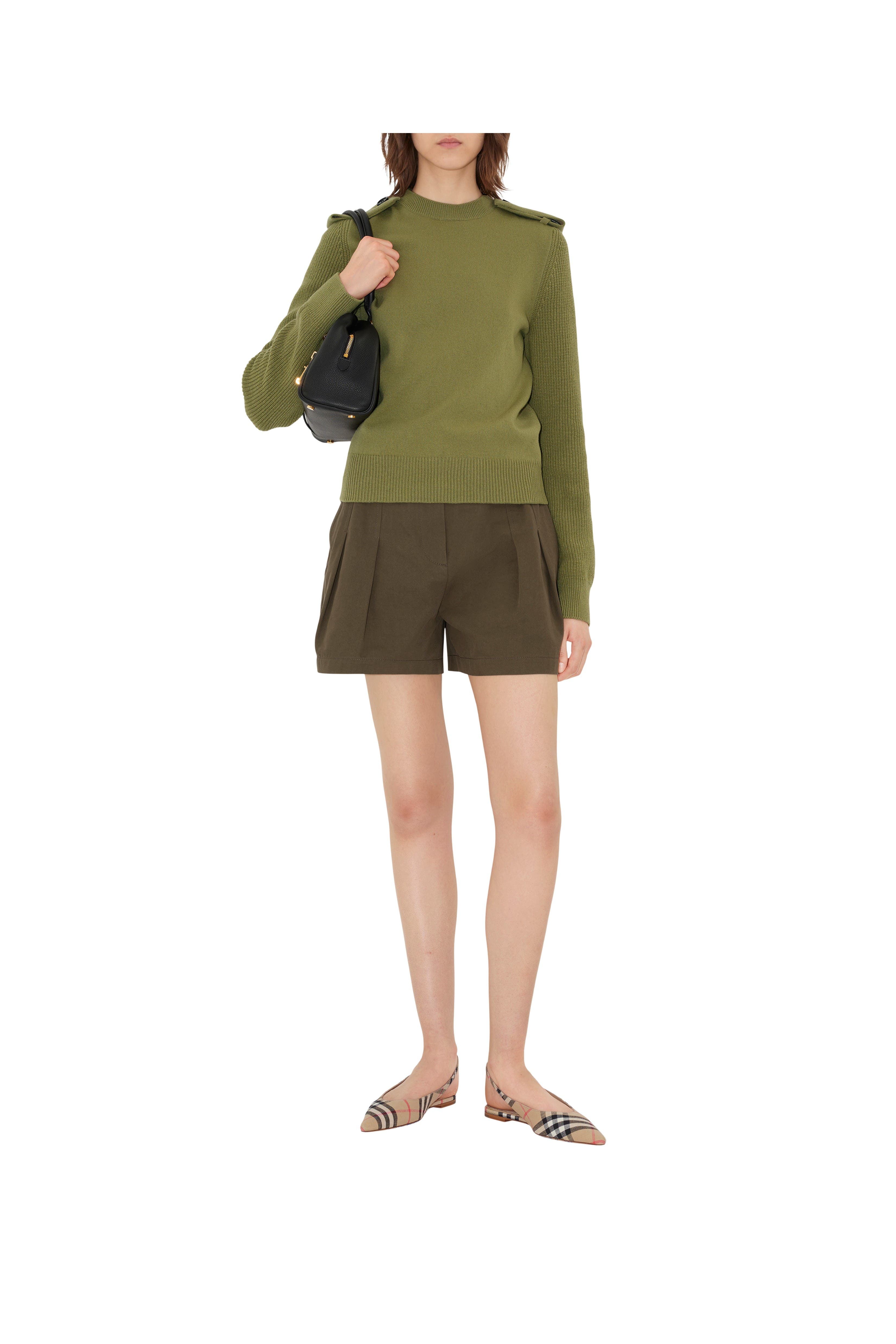 Burberry Check Dame Slingback Ballerinas, Alternate, color, Sand