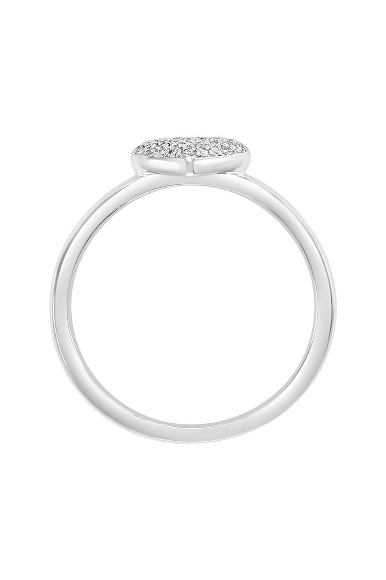 Sterling Silver Heart Diamond Ring - Size 7 - 0.13ctw, Alternate, color, WHITE