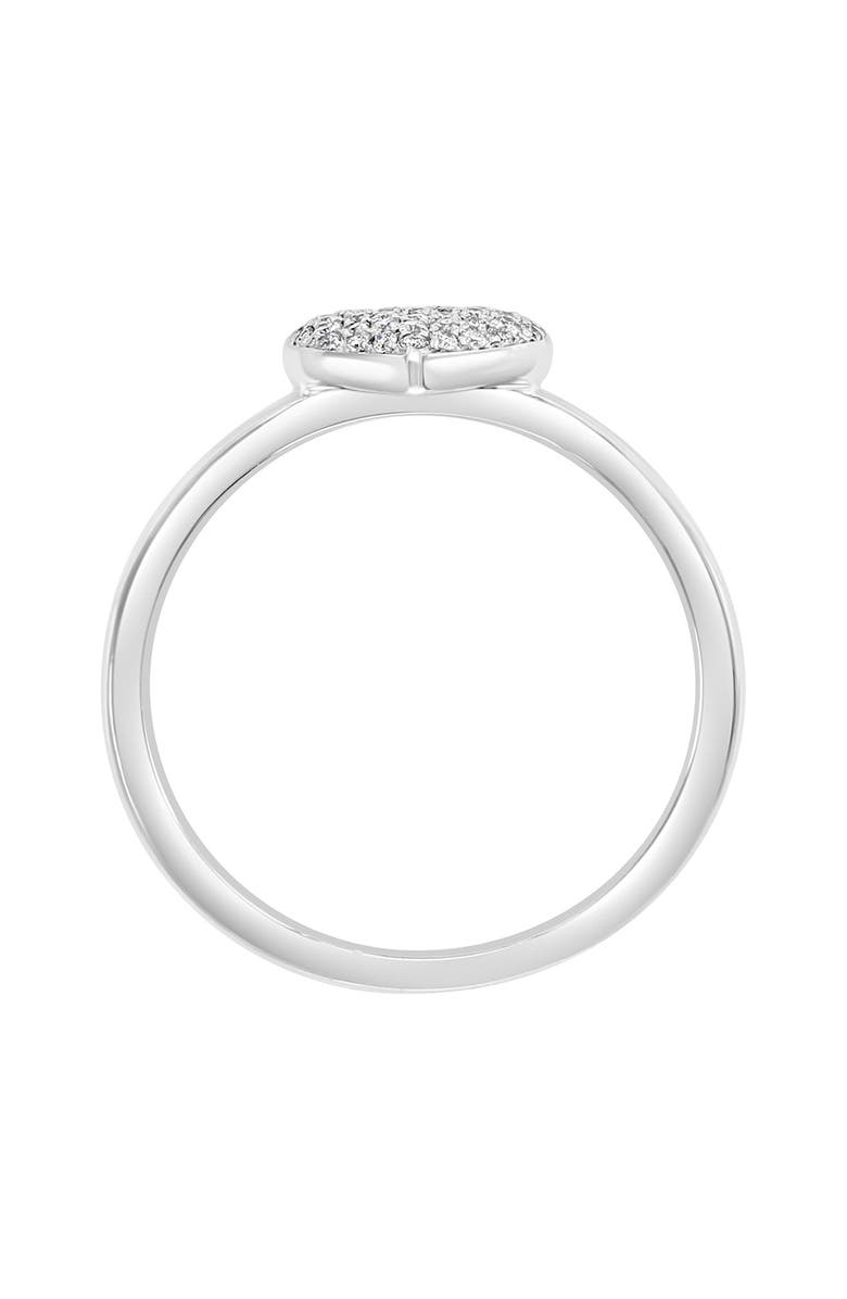 EFFY Sterling Silver Heart Diamond Ring - Size 7 - 0.13ctw, Alternate, color, White