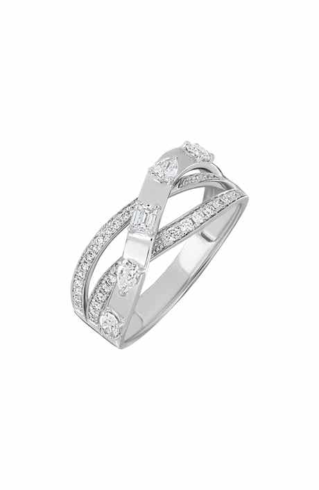 Maya 18k Gold Diamond Crisscross Ring
