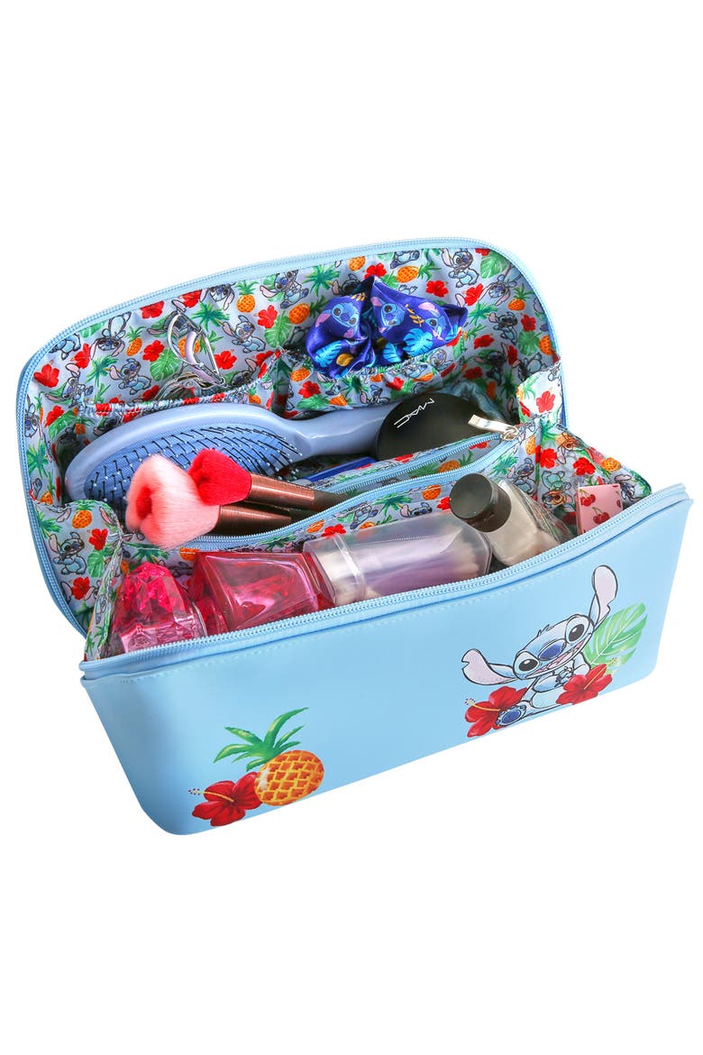 Stitch Makeup Bag Zip Closure, Alternate, color, Blue