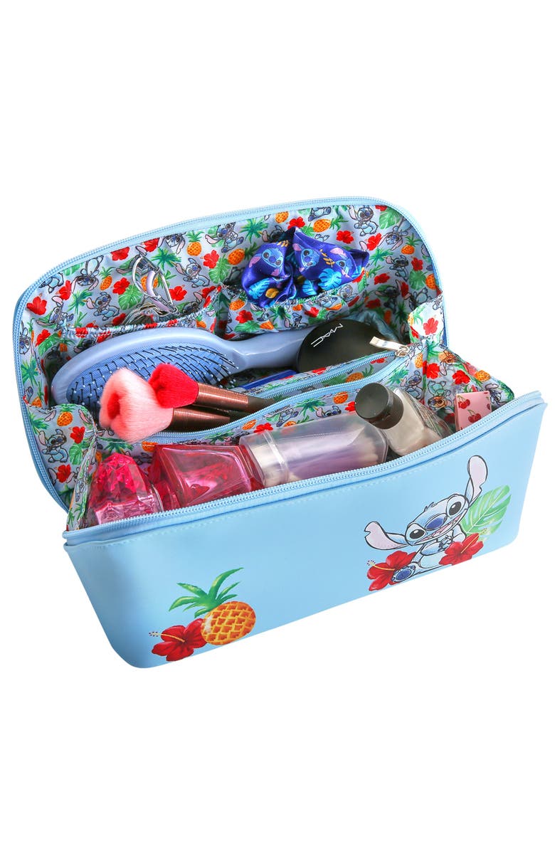 Disney Stitch Makeup Bag Zip Closure, Alternate, color, Blue