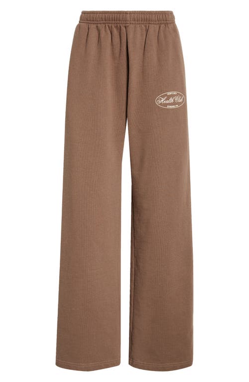 Sporty And Rich Oval Health Straight Leg Sweatpant In Chocolate
