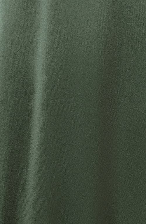 Xscape Evenings Long Sleeve Satin Gown In Green
