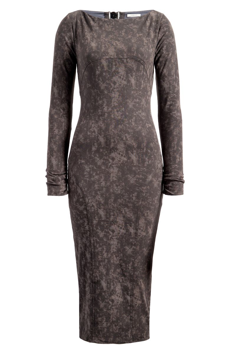 Mistress Rocks Open Back Long Sleeve Midi Dress, Alternate, color, 