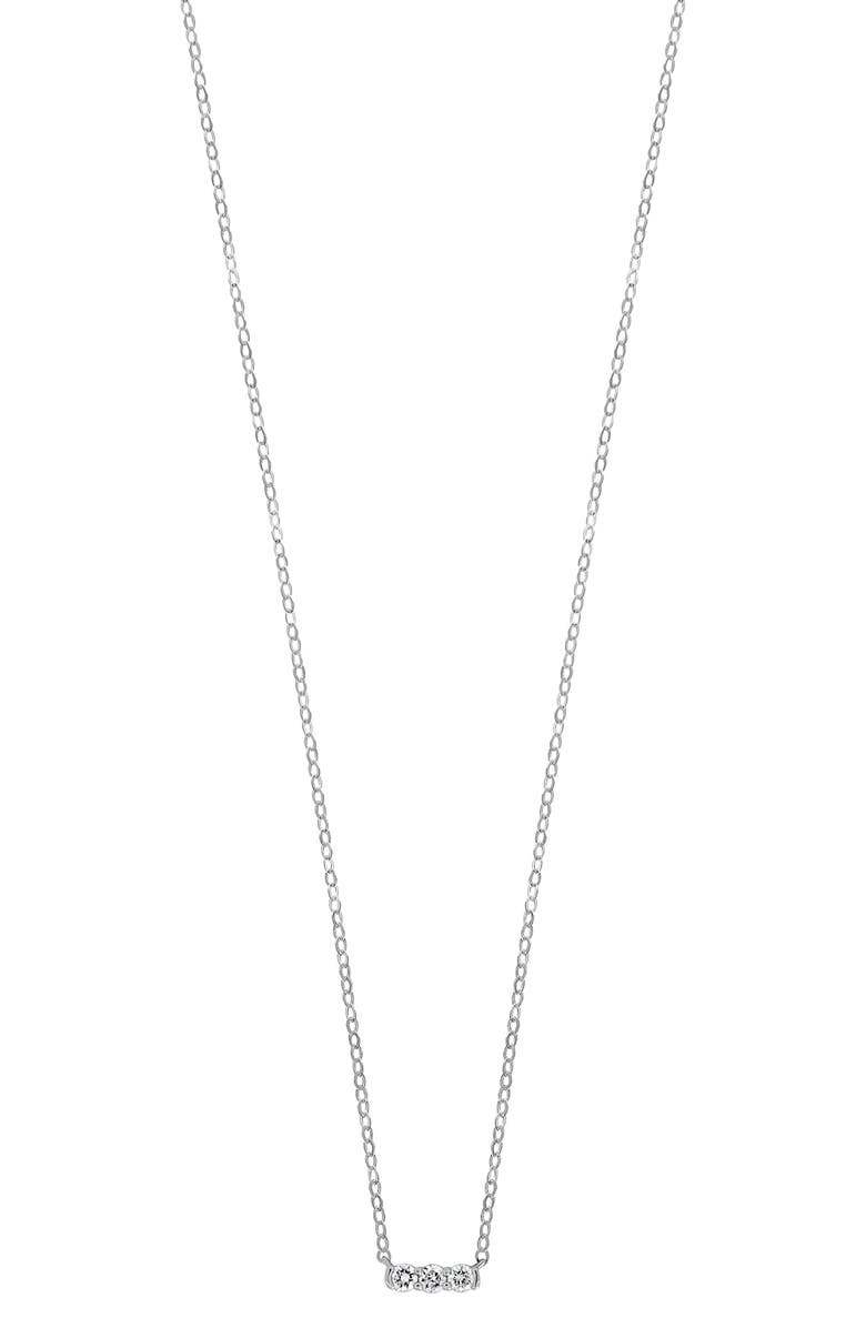Bony Levy Varda 18K White Gold Diamond Bar Pendant Necklace - 0.09ct., Main, color, 