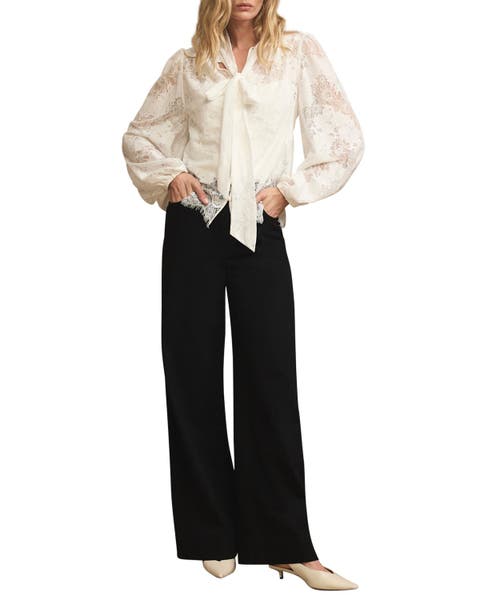 Lace Pussybow Blouse