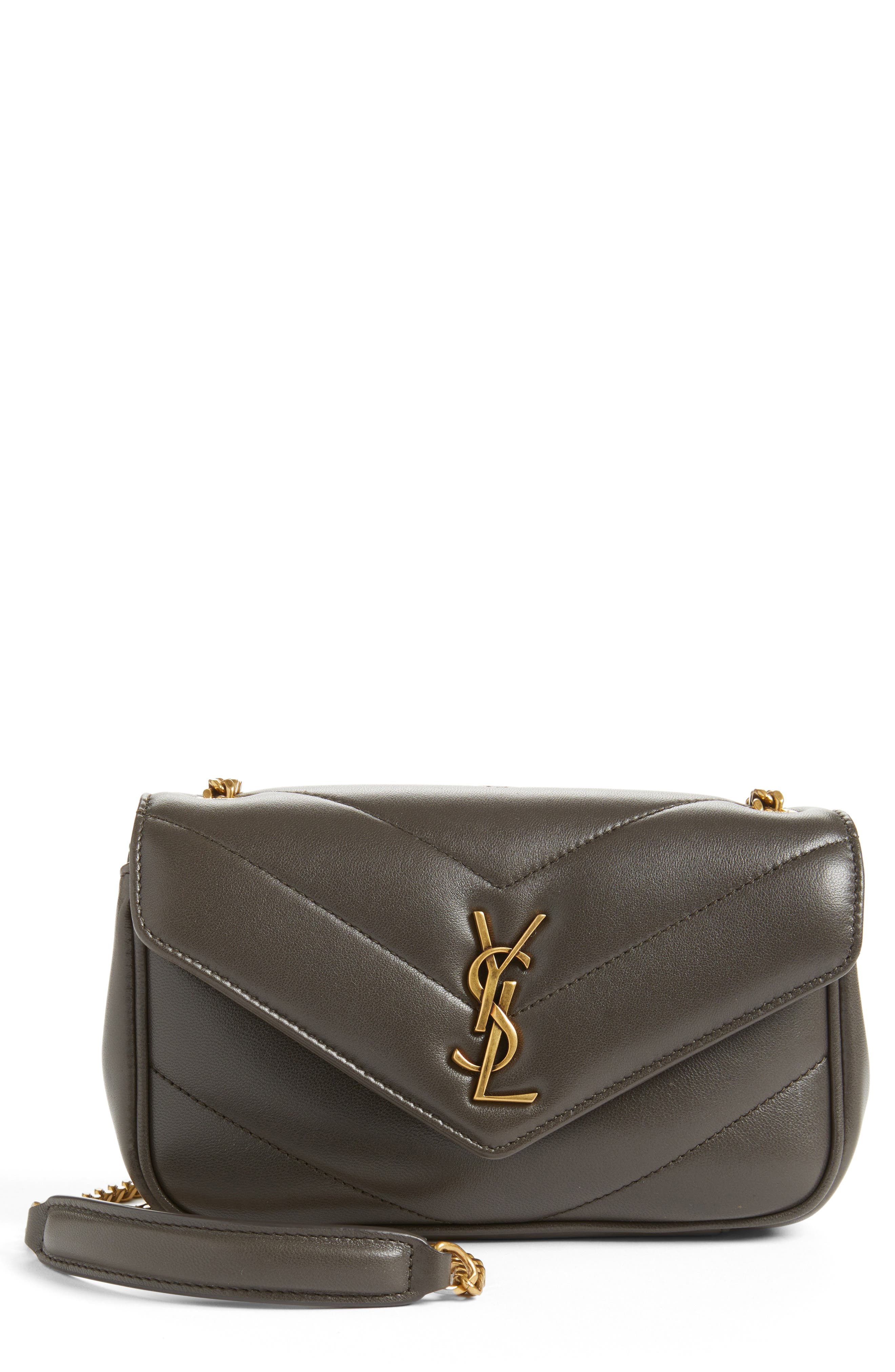 Saint Laurent Toy Loulou Quilted Leather Shoulder Bag, Main, color, Urban Grey