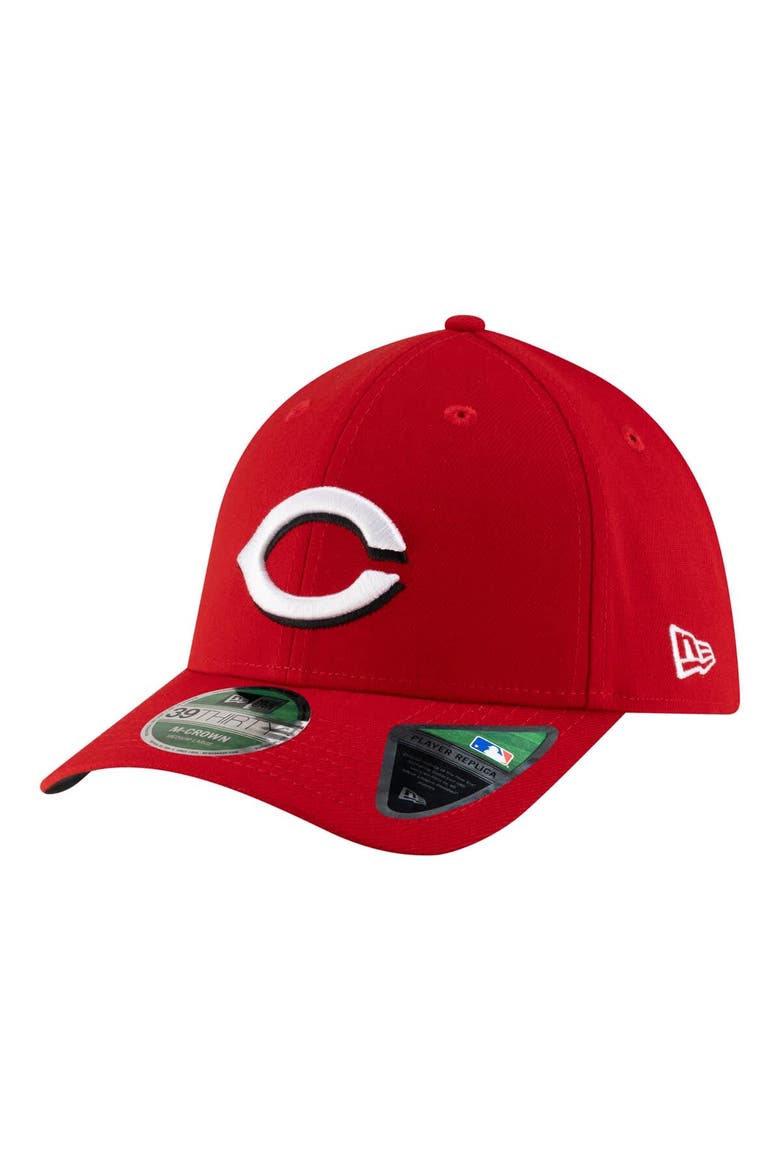 Men's New Era  Red Cincinnati Reds Player Replica 39THIRTY M-Crown Flex Hat, Main, color, Red
