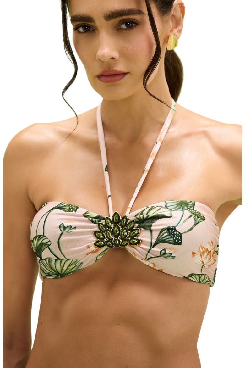 Lotus High Waist Bikini Bottom, Main, color, LIGHT PINK