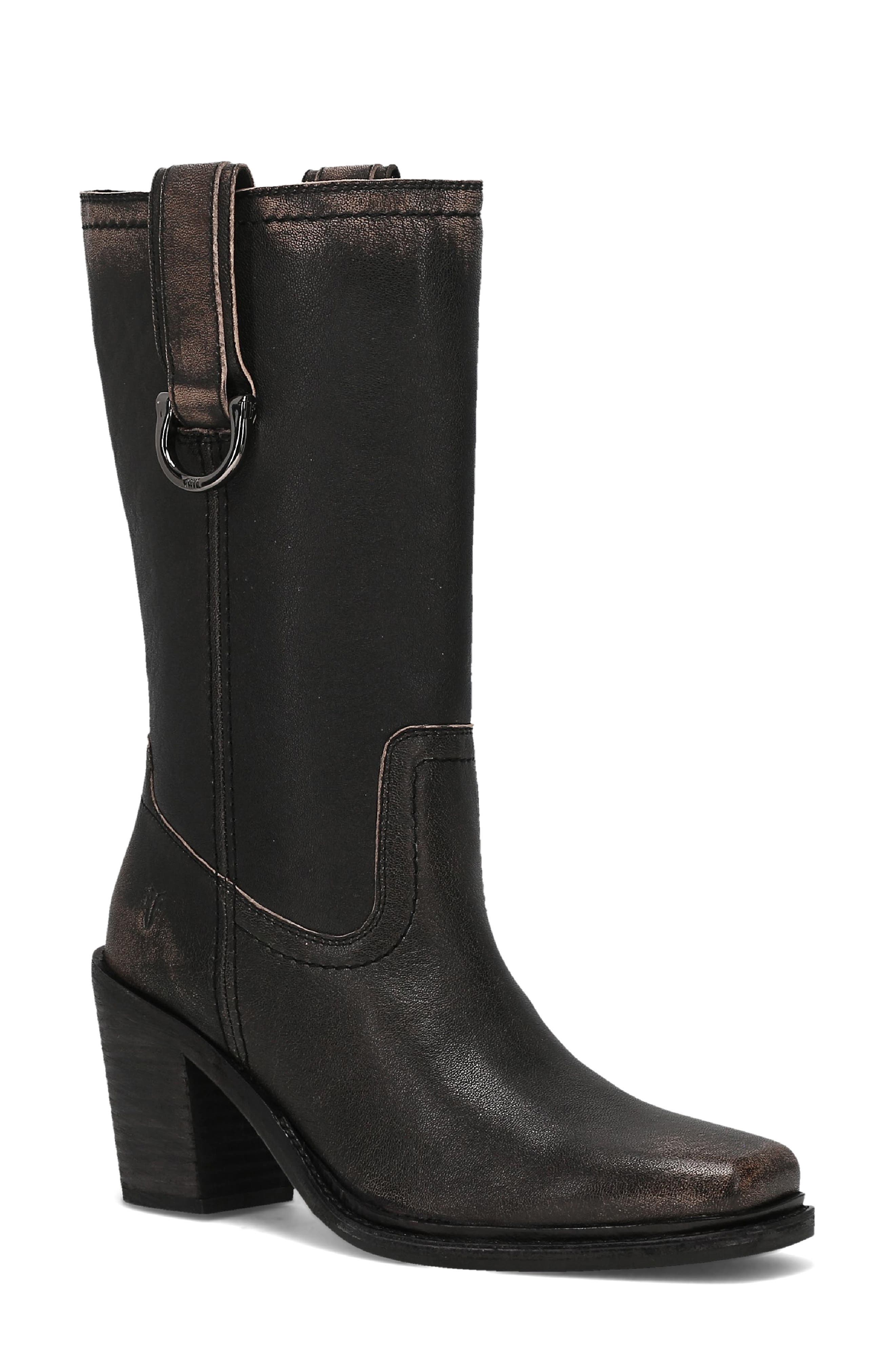 Sedona Mid D-Ring Boot, Main, color, ANTIQUE BLACK
