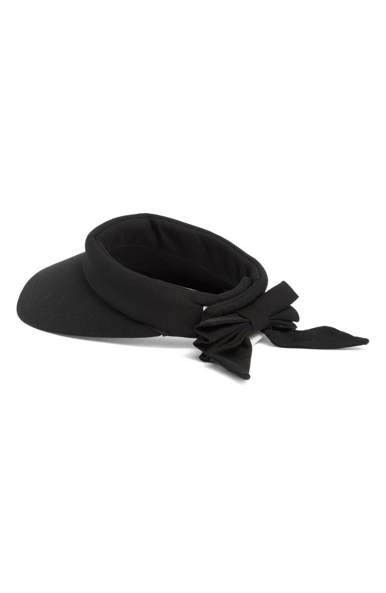 Scala Deluxe Back Bow Cotton Visor, Alternate, color,