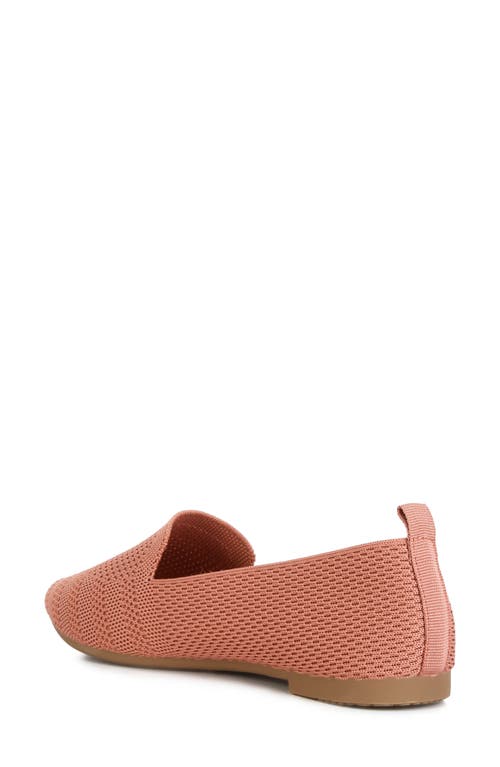 London Rag Akili Textured Knit Pointed Toe Flat In Pink