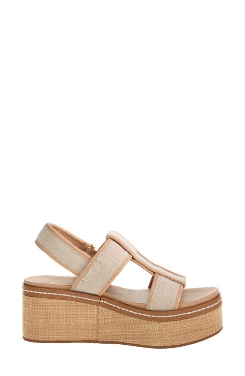 Chinese Laundry Swell Raffia Platform Wedge Sandal In Natural