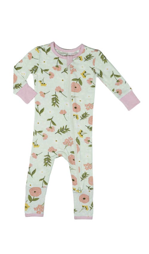 Everly Grey Convertible Romper Fitted Long Sleeve Pajama In Pink