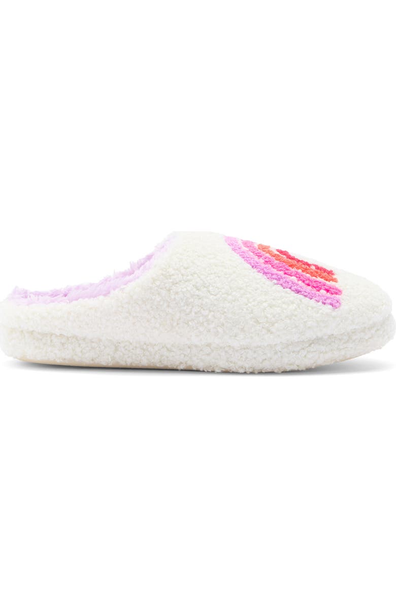 JOE BOXER Faux Shearling Rainbow Clog Slipper, Alternate, color, Lavender