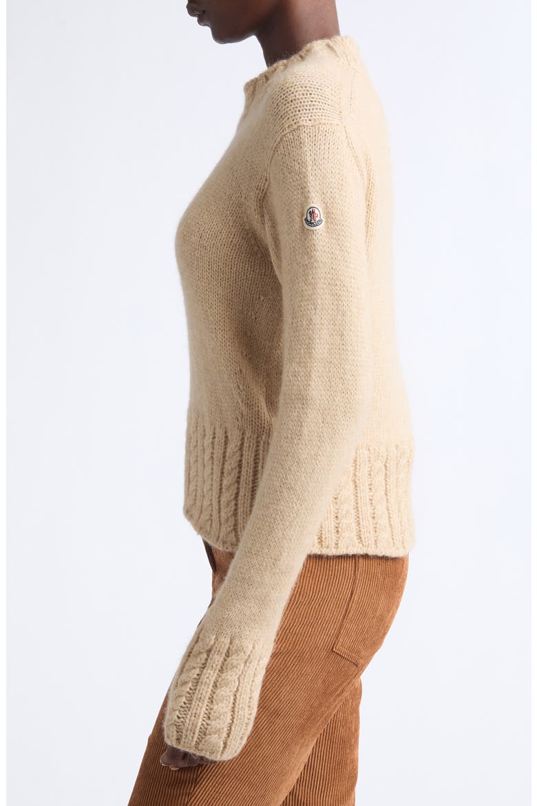 Alpaca & Wool Blend Crewneck Sweater, Alternate, color, BEIGE