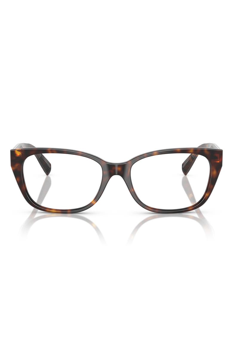 Tiffany & Co. 54mm Pillow Optical Glasses, Main, color, Havana