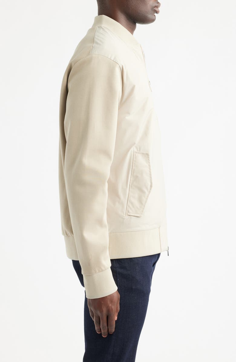 BOSS Skiles Cotton Jacket, Alternate, color, Open Beige
