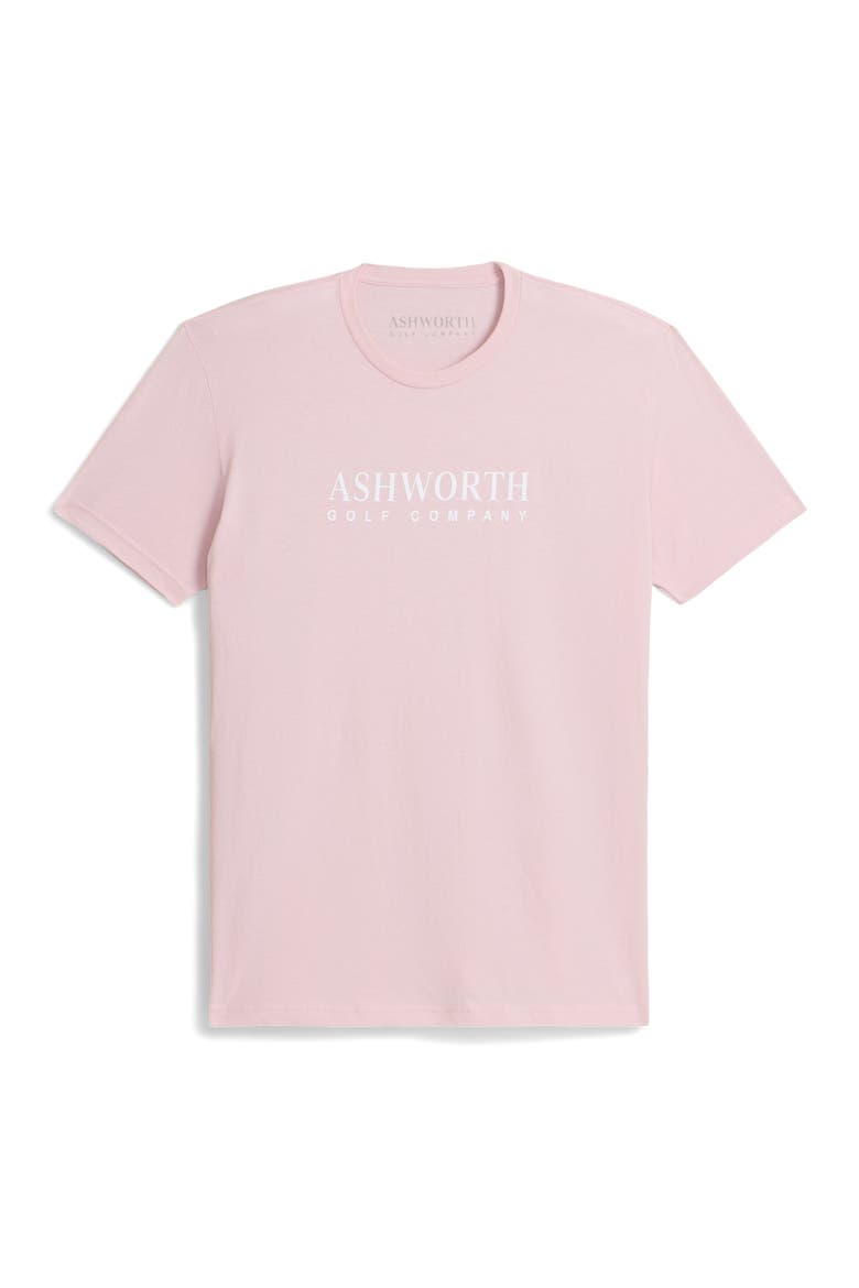 Ashworth Label Tee, Main, color, Heather Lt Pink w/ White
