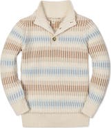 Hope & Henry Kids' Organic Mock Neck Stripe Sweater