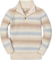 Hope & Henry Kids' Organic Mock Neck Stripe Sweater