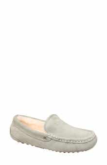 Mykos Suede Genuine Shearling Lined Slipper