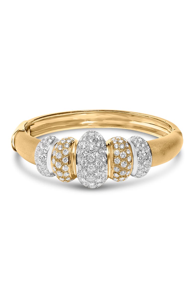 Haus of Brilliance 18K Gold 6.00 Cttw Diamond Graduating Dome Bangle Bracelet, Main, color, Yellow