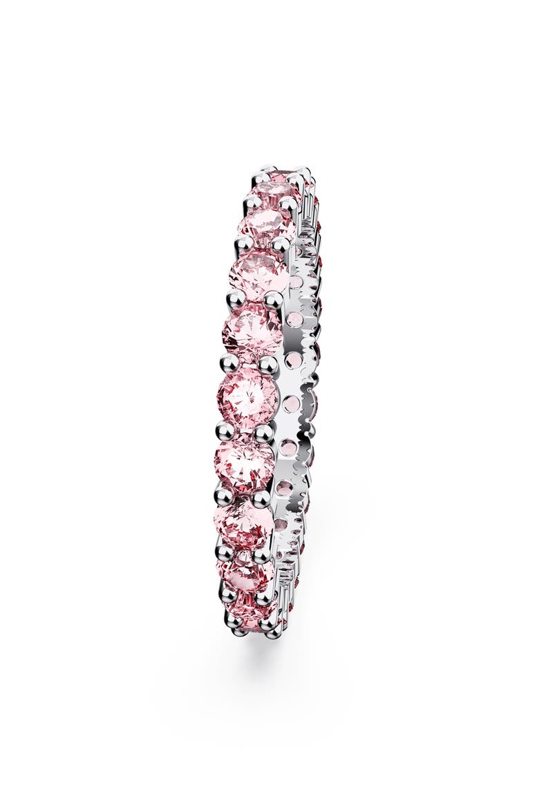 Matrix Round Crystal Eternity Ring, Alternate, color, PINK/ SILVER